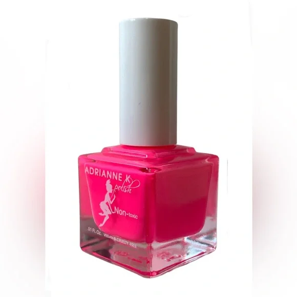 ADRIANNE K NONTOXIC Neon Nail Polish, Pink Miami Fast Drying. Safe 4 T… - Picture 3 of 8